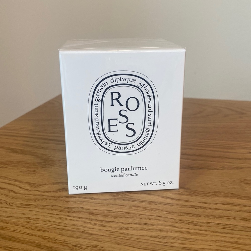 NIB Diptyque Roses candle 190g/6.5oz with dust bag